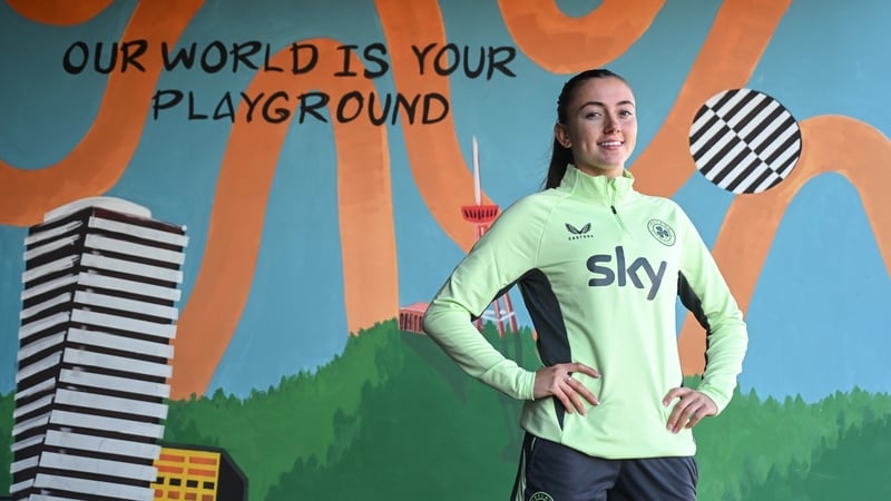 Abbie Larkin pictured in Tbilisi ahead of the Republic of Ireland's clash against Georgia