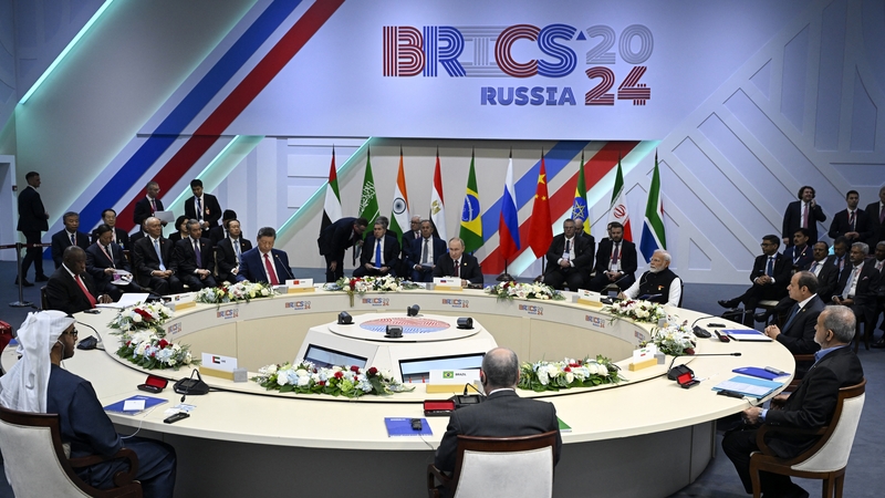 The meeting takes place on the final day of the BRICS summit in the Russian city of Kazan