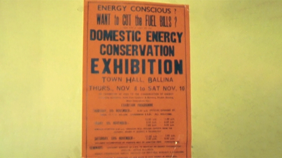 Poster for the Domestic Energy Conservation Exhibition in Ballina, County Mayo, 1979