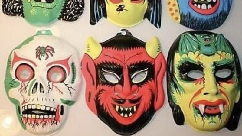 Boo: a selection of plastic Halloween masks from the 1980s. Photo: Reddit Irish History