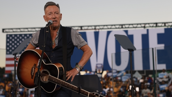 Bruce Springsteen at the James R Hallford Stadium in Clarkston, Georgia - "I want a president who reveres the Constitution, who does not threaten but wants to protect and guide our great democracy"