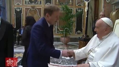 Ardal O'Hanlon meeting Pope Francis in Rome last June