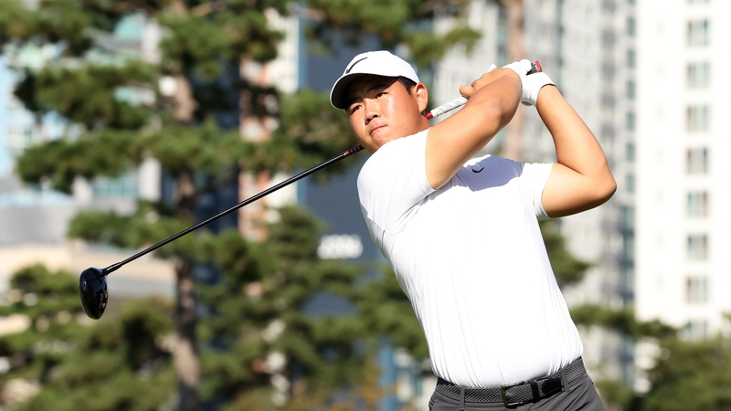 Tom Kim leads in his home tournament