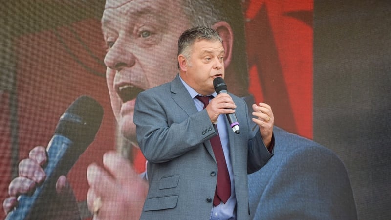 Labour MP Mike Amesbury seen making a speech at a protest in 2016