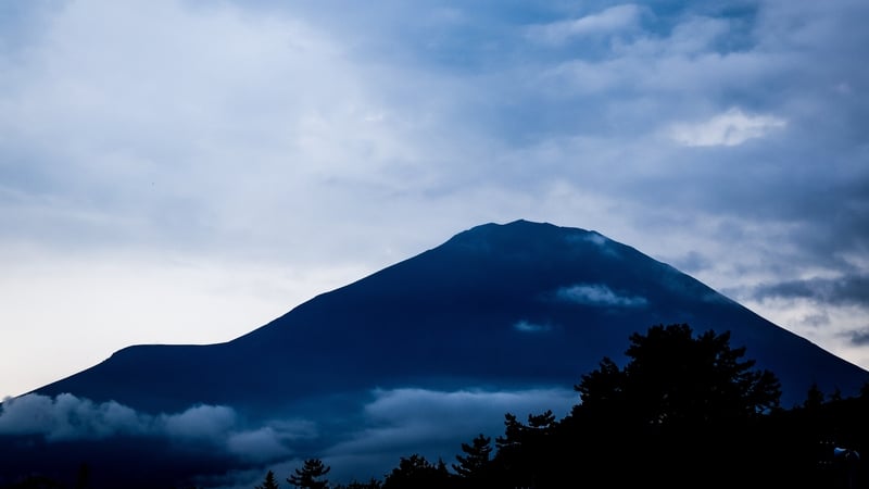 Because of warm weather, this year no snowfall has yet been observed on Japan's highest mountain