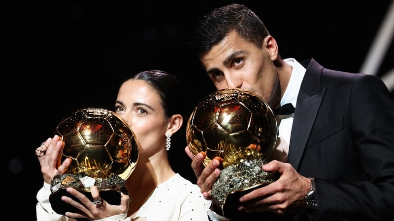 Bonmati and Rodri celebrate a Spanish Ballon d'Or double