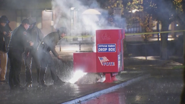Hundreds of ballots were destroyed after the ballot box was set on fire in Vancouver, Washington