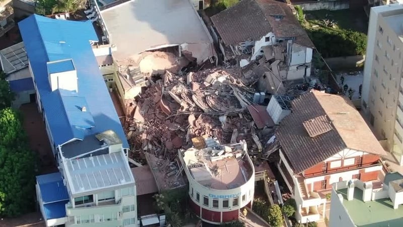 Workers from a construction site are believed to be among those inside the hotel when it collapsed