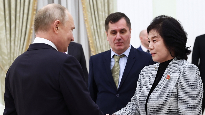 Russian President Vladimir Putin met with North Korea's Foreign Minister Choe Son Hui at the Kremlin in January