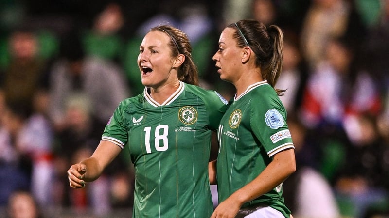 Kyra Carusa celebrates her goal but all the talk is of Jessie Stapleton's assist