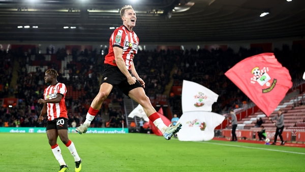 James Bree celebrates his winner for Southampton