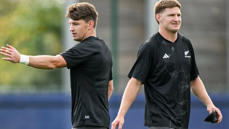 Beauden Barrett (l) and Jordie Barrett both start against England