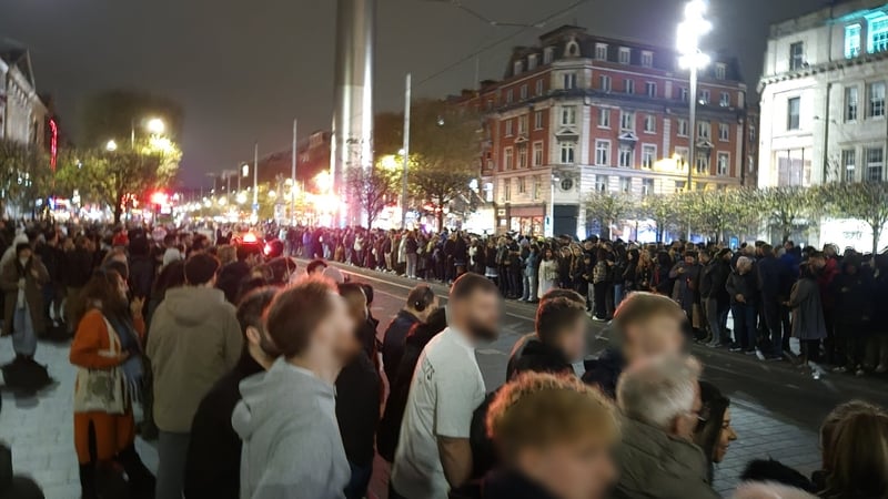 Pictures on social media appears to show hundreds of people lined up waiting for the hoax parade to get under way (Photo: Artur Martins/@arturmartins)