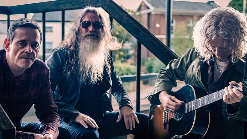 Cast with John Power (right). Photo credit: Simon Emmett