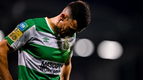 Aaron Greene reacts after the final whistle