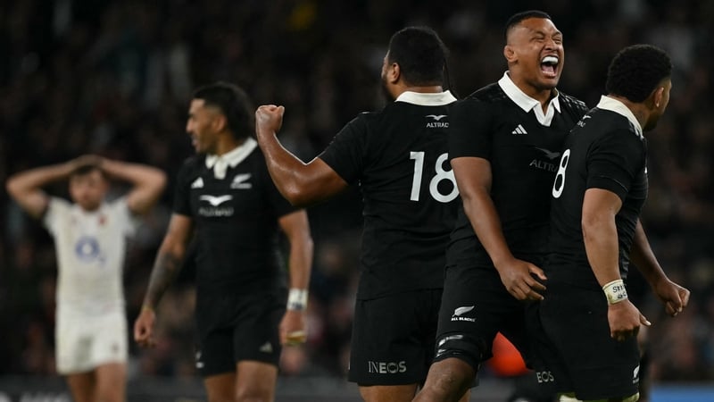 New Zealand players celebrate a hardfought win