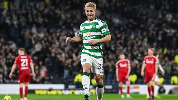 Daizen Maeda helped Celtic progress to the final with a Hampden hat-trick