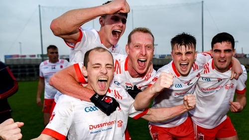 Tinahely players, from left, Paddy O'Rourke, Daniel Hedderman, Shane Hogan, James Hedderman and Eoin Darcy