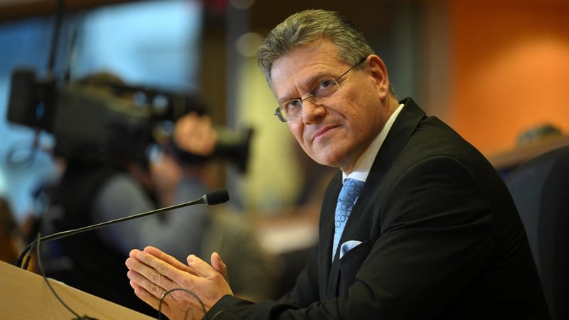 Maros Sefčovič was responding to a question from Sinn Féin MEP Lynn Boylan during his hearing at the European Parliament as trade commissioner-designate