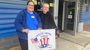 Una Kelly reports from polling station in Kent County in Michigan 