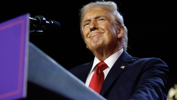 Donald Trump addresses jubilant supporters in Florida