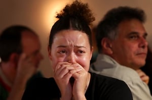 People tuned in to watch the pivotal US presidential election at venues and in homes across the world.