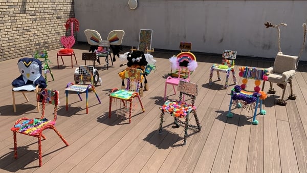 These chairs were turned into works of art.