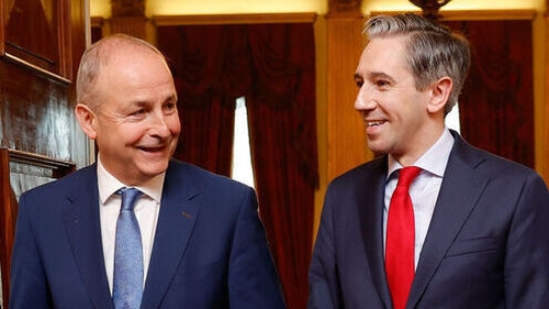 Fianna Fáil leader Micheál Martin and Fine Gael leader Simon Harris had a 'positive' meeting yesterday