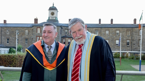 RTÉ journalist and newscaster Brian Jennings pictured with Griffith College President Professor Diarmuid Hegarty
