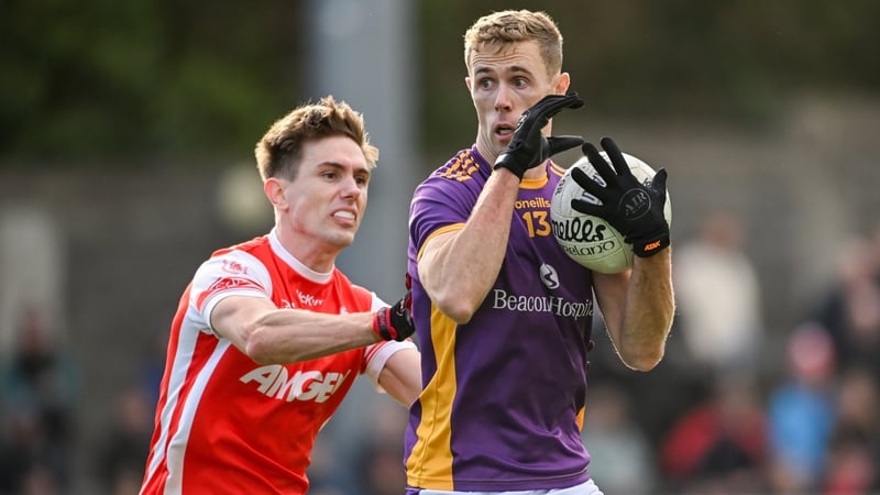 Dublin team-mates Paul Mannion of Kilmacud Crokes, right, and Mick Fitzsimons, on club duty last month in the Dublin county football final