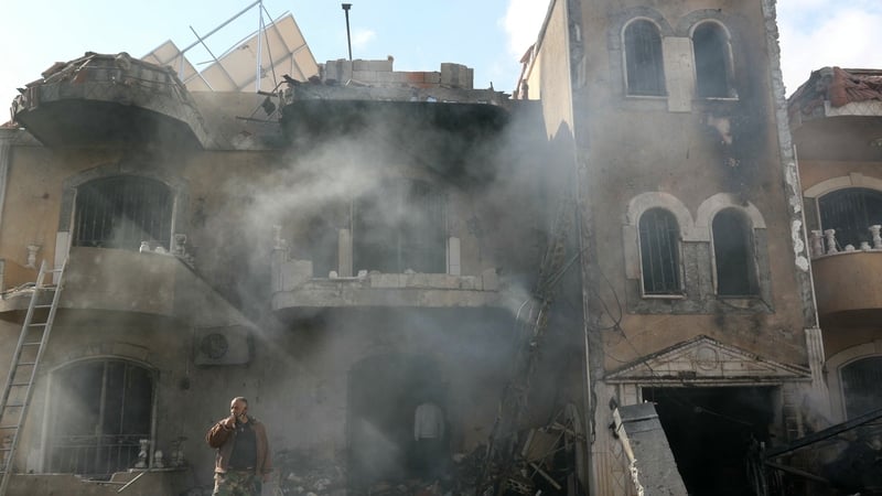 Destruction after Israeli airstrike targeted a neighbourhood in Baalbeck in Lebanon's eastern Bekaa valley