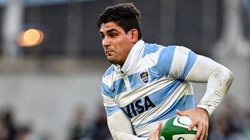 Pablo Matera in action at the Aviva Stadium during the 2021 Autumn Nations Series