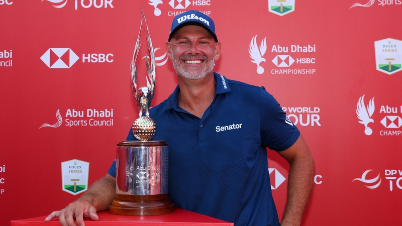 Paul Waring poses with the trophy