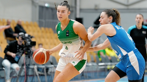 Sarah Hickey of Ireland in action against Eden Rotberg of Israel