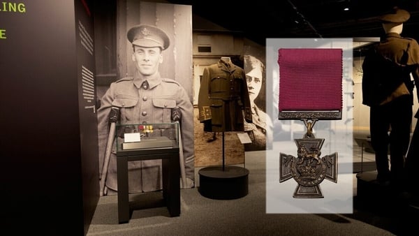 The Victoria Cross awarded to Private Thomas Hughes is on display at Monaghan County Museum