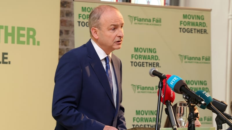 Fianna Fáil leader Micheál Martin launched the party's General Election manifesto this morning (Image: RollingNews.ie)