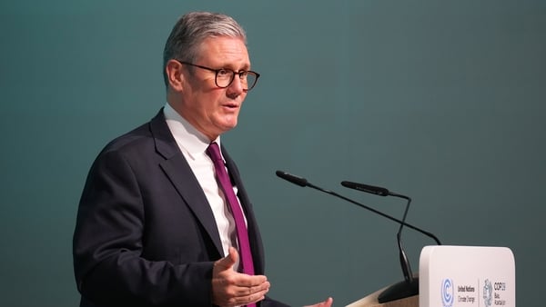 Keir Starmer speaking at the COP29 conference in Azerbaijan