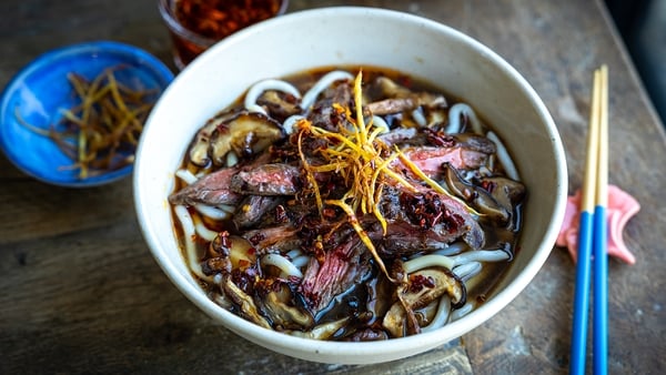Donal's seared steak noodle soup