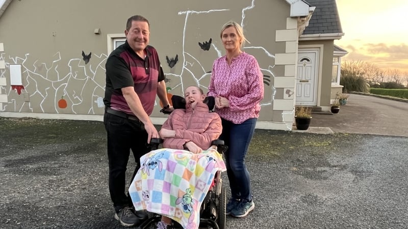 Sean and Louise Gibbons with their daughter Emma have highlighted the lack of homes in Donegal