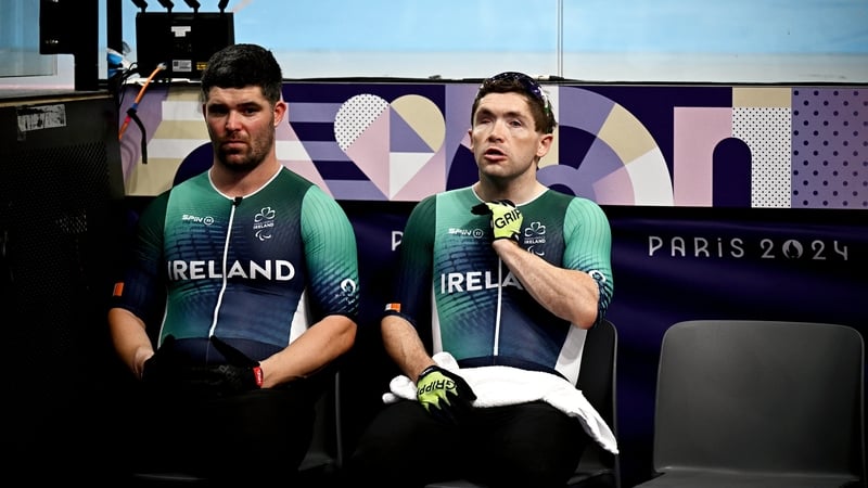 Martin Gordon, right, and Eoin Mullen at the 2024 Paris Games