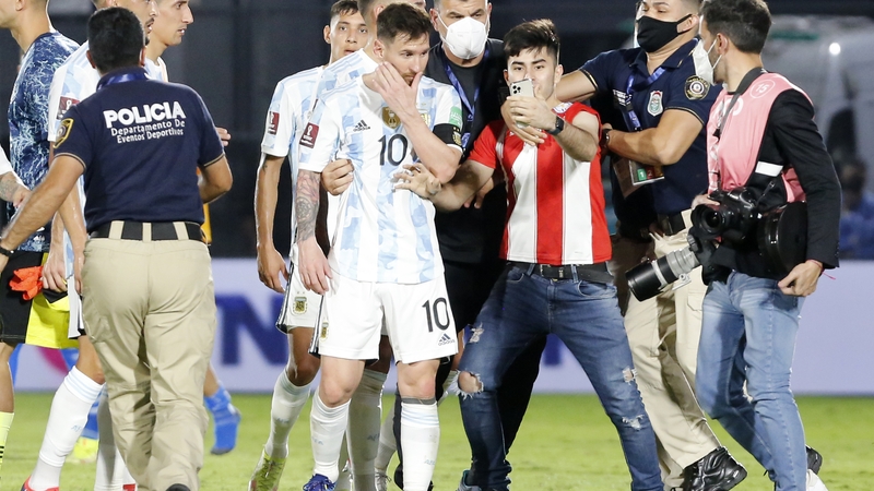 A Paraguayan fan invaded the pitch to try and get a selfie with Lionel Messi when Argentina played in Asuncion in October 2021