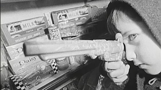 A boy with a toy pistol, 1969.