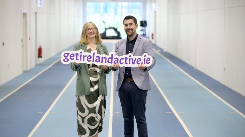 Dr Una May, CEO Sport Ireland and Padraig Quinn, Senior Account Manager Esri Ireland.