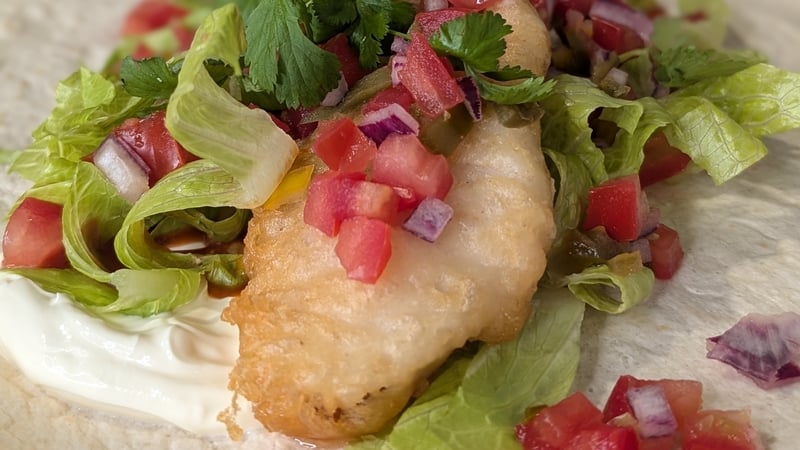 These fish tacos are fresh and satisfying.