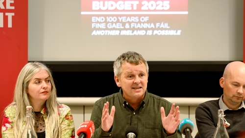 People Before Profit leader Richard Boyd Barrett speaking at the launch of the party's alternative Budget earlier this year (pics: RollingNews.ie)