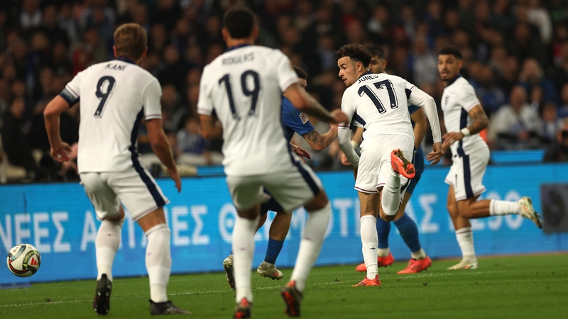 Curtis Jones scores England's third goal