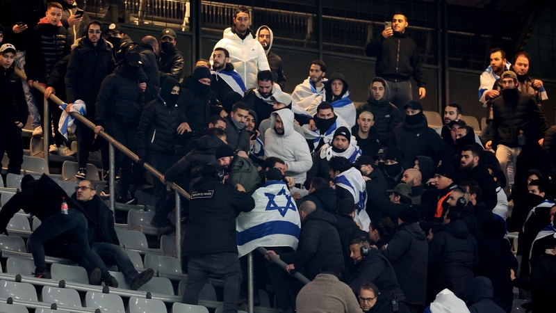 Israeli supporters and stewards clash at Stade de France