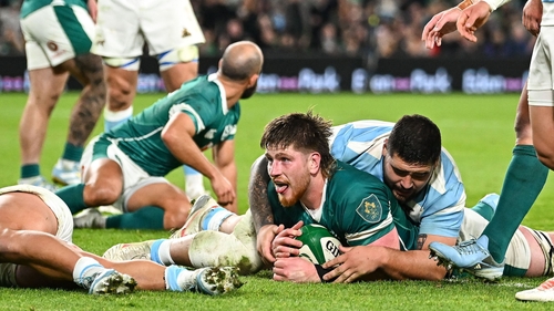 Joe McCarthy scored Ireland's third try