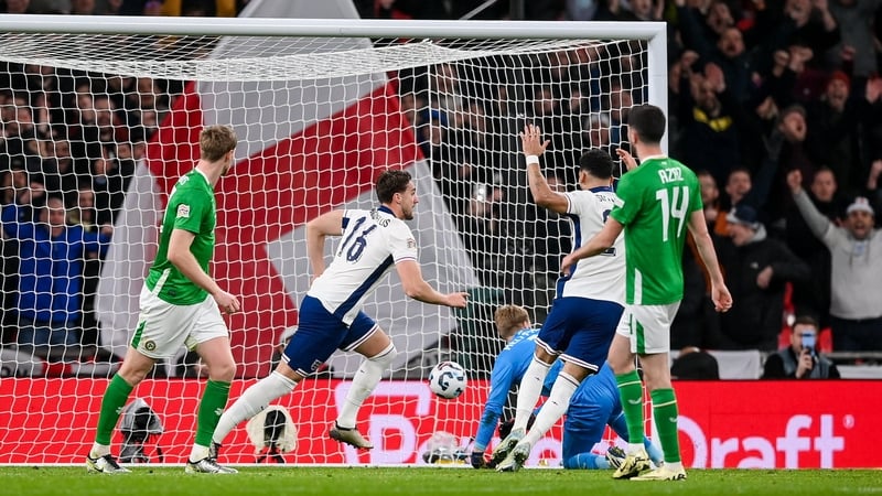 Debutant Taylor Harwood-Bellis celebrates after scoring England's fifth goal