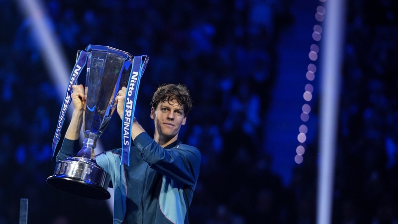 Jannik Sinner lifts the Nitto ATP Finals trophy